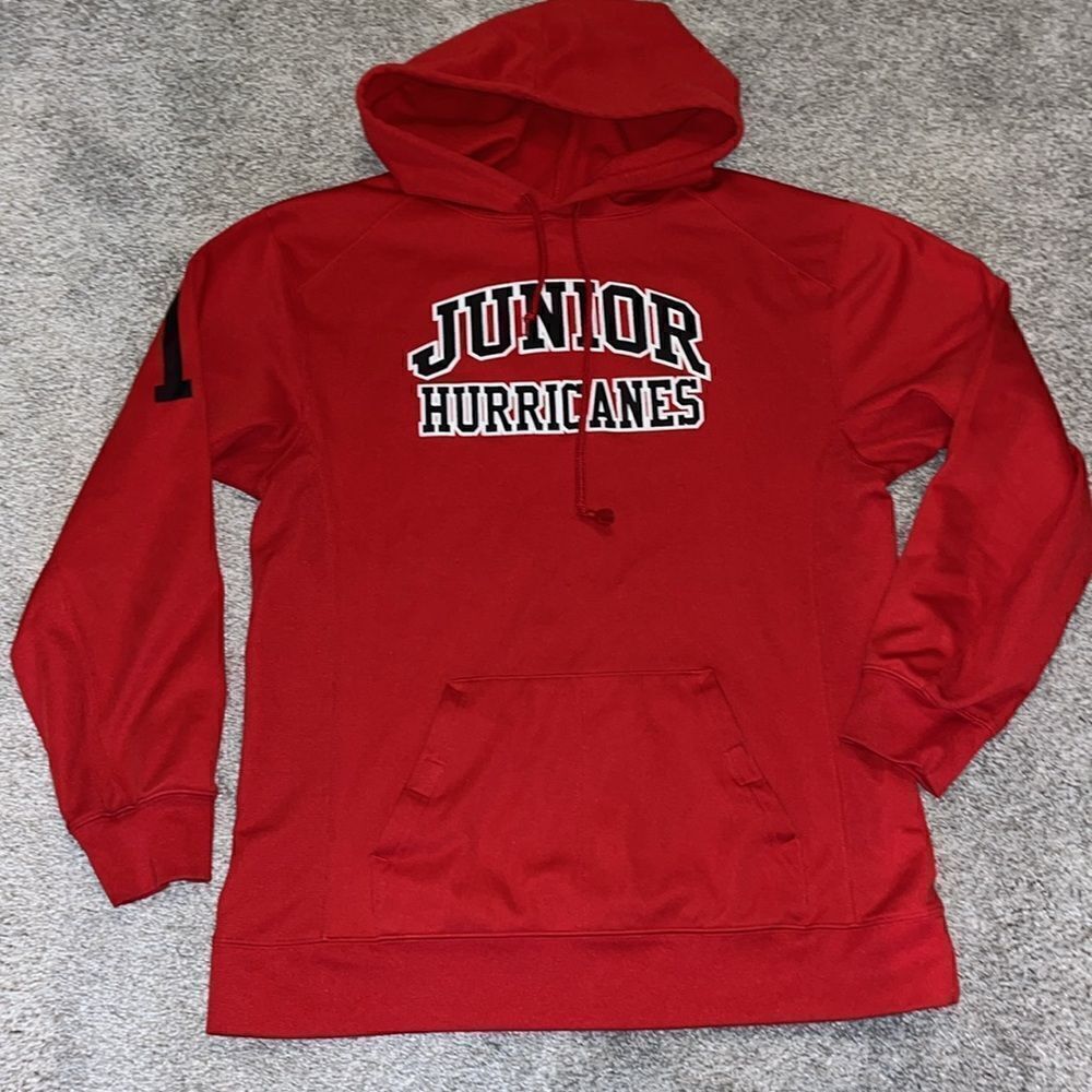 Carolina Junior Hurricanes Red #15 Team NHL Training Hooded hoodie sweatshirt M